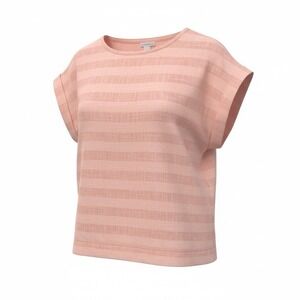 Liz Claiborne Pink Striped Linen Blend Cap Sleeve Top Size Large Minimalist